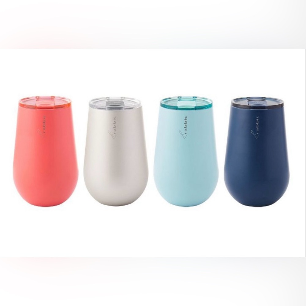 Rabbit Stainless Steel 12 oz Tumbler Set - Set of 4, Multicolored (NEW)